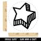 Star with Shadow Excellent Doodle Rubber Stamp for Stamping Crafting Planners